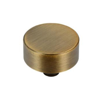 Ручка-кнопка D33мм без насечек, бронза