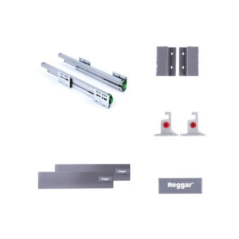 К-т тонкостенного ящика D-BOX H=84мм L=500мм на напр. с аморт., графит