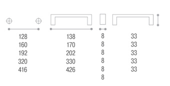 Ручка-скоба L=416мм, черный матовый, NOX