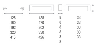 Ручка-скоба L=192мм, черный матовый, NOX