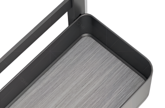 2х-ур. емкость LAMBO с креплением на фасад 450мм H530мм , т.-серый