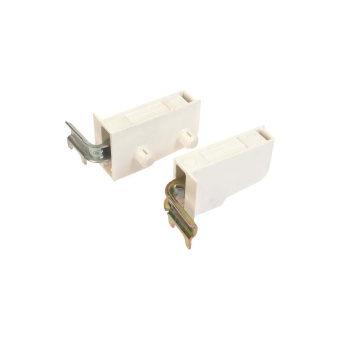 Крепление д/навески шкафов на дюбелях, левое, цвет белый