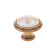 Ручка-кнопка d=30мм с керам.вставкой, бронза"Орваль"/бежевый с золотым узором