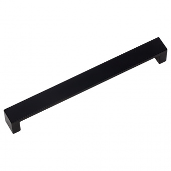 Ручка-скоба L=160мм, черный глянцевый с креп. компл.