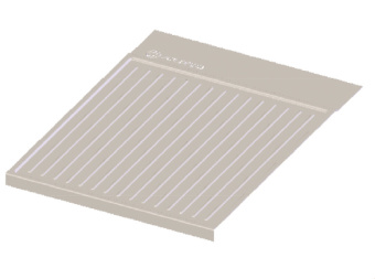 Пласт.подложка д/ящика под раковиной, 800/16мм,серая матовая