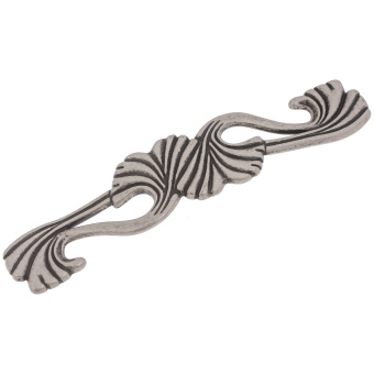 Ручка-скоба L=128мм, серебро античное