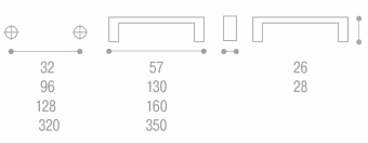 Ручка-скоба L=96мм, матовый хром
