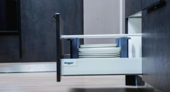 Круглый продольный релинг д/наращ.ящиков DWD L=450мм, св-серый