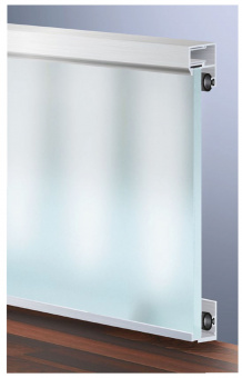 Профиль для защиты кромки стекла L=5000мм для нижнего профиля, прозрачный