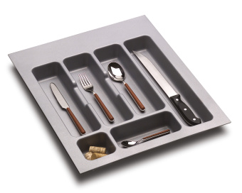 Лоток д/кух.принадл. шк.45см, серый металлик