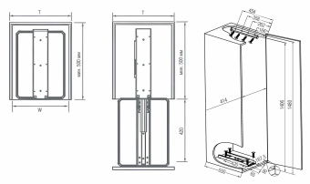 Направляющие для выдвижной колонны LAMBO (150-200мм), т-серый