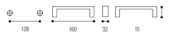 Ручка-скоба L=128мм, никель сатиновый