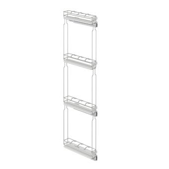 4х-ур. колонна 150мм H1650мм правая на напр.Blum,дно-ЛДСП,креп/фас.,разд/бут., хром