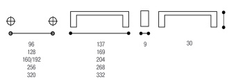 Ручка-скоба L=160/192мм, матовый никель