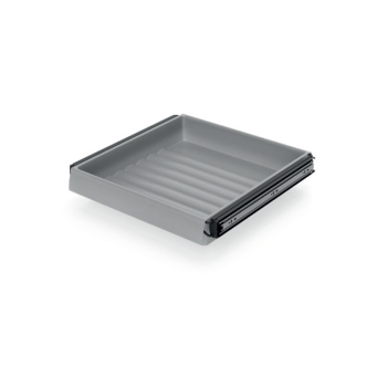 Пластиковая выкатная ёмкость для белья L=540-700мм с амортизатором, антрацит