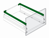 Бок.рейка 7607 500/495мм металлик