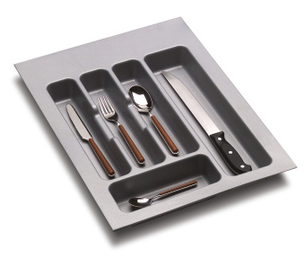 Лоток д/кух.принадл. шк.40см, серый металлик