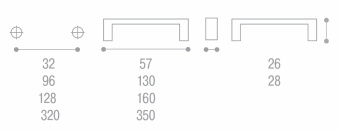 Ручка-скоба L=320мм, полированный никель