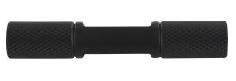 Ручка-кнопка т-обр. с насечками L=72мм, черный матовый