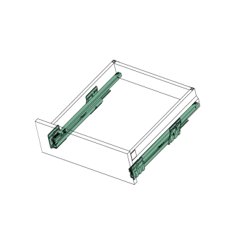 Направляющие Nova Pro 270мм полного выдвижения с амортизатором, 40кг