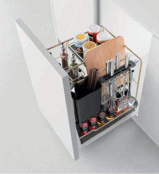 Реш.емкость 2-х ур. многофункц-я ChampagneRose 450мм H495мм,  с напр-ми, шампань