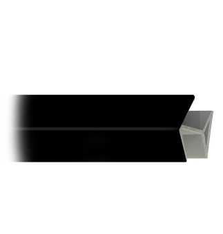 Профиль-заглушка L=4м пластиковый, черный