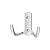 Крючок двухрожковый с креп.компл., хром матовый