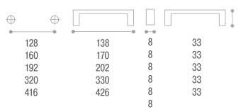 Ручка-скоба L=320мм, матовое золото, NOX