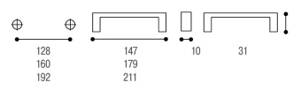 Ручка-скоба L=160мм, никель