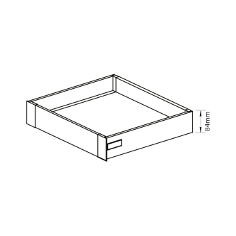 Передняя панель H=84мм L=1100мм для Reggar D-BOX, белый