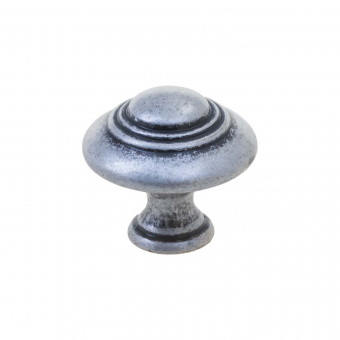 Ручка-кнопка d=30мм, серебро античное