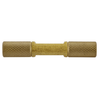 Ручка-кнопка т-обр. с насечками L=72мм, винтажное золото
