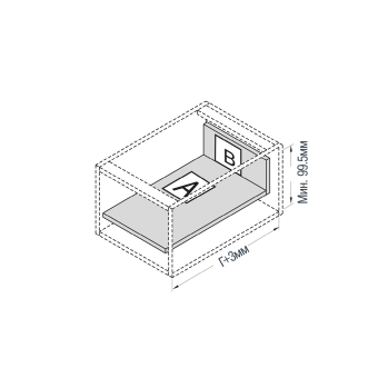 К-т двустенного ящика DWD H=84мм L=300мм на напр. с аморт., св-серый