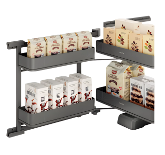 К-т полок 600 мм для пов.-выд.механизма (малого) LAMBO, т-серый