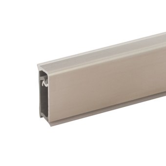 Профиль пристен. пласт.12х25мм с алюм.накладкой,полир.никель