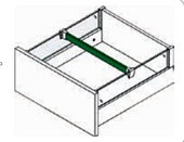 Раздел.прямоуг.релинг L=1150мм, белый