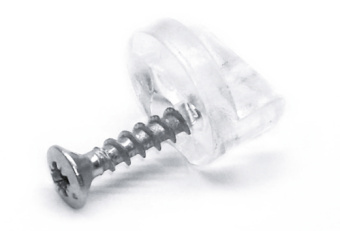 Пластик.держатель с шурупом д/зеркал 5мм