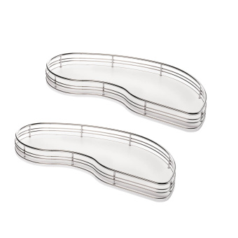 К-т из 2-х полок FlyMoon V2, правые, д/фасада 45см, белый. Небольшой скол на торце полок